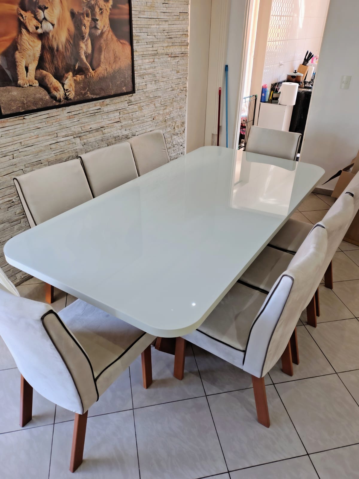 Montagem de mesa de jantar 8 lugares com vidro em São Paulo